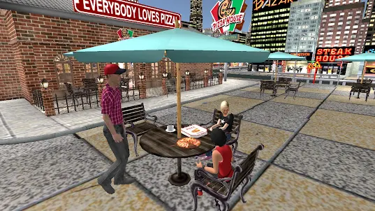 比薩餅送貨城市模擬