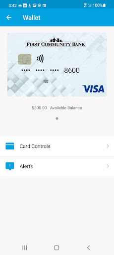 First Community Credit Cards Screen 3