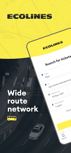 Android application ECOLINES - bus tickets screenshort