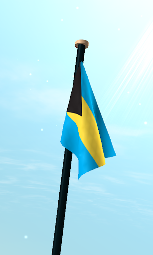Bahamas Flag 3D Live Wallpaper Screen 3