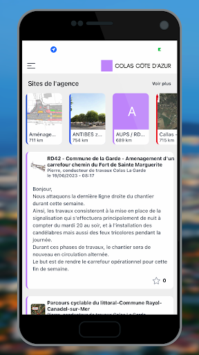 Android application Colas Côte d'Azur screenshort