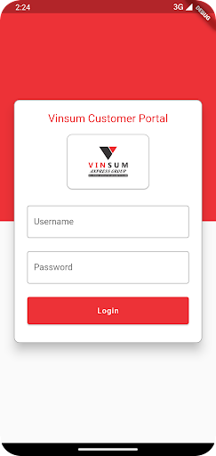 vinsum customer portal Screen 2