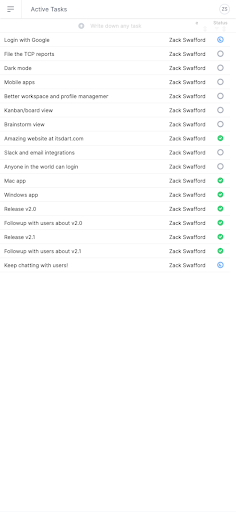 Android application Dart Project Management screenshort