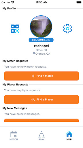 Match Play Hub Screen 2