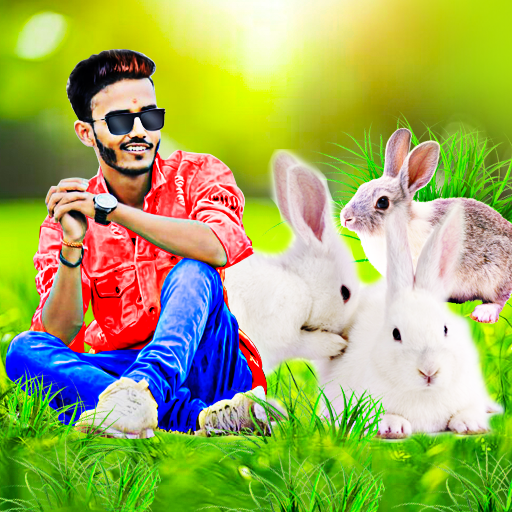 Rabbit photo editor and frames logo