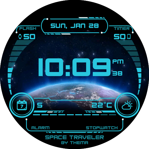 Space Traveler Watch Face Logo