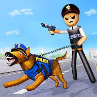 Полицейская собака погоня: палка собака