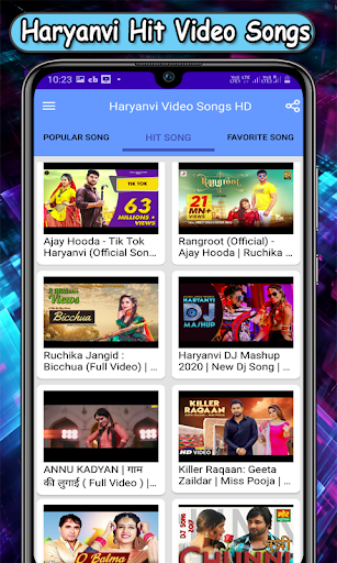 Android application Haryanvi Video Songs HD screenshort