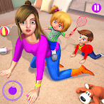Virtual Mother Twins Baby
