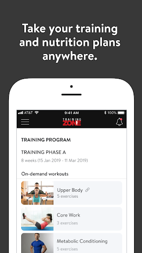 Training Zone App Screen 3