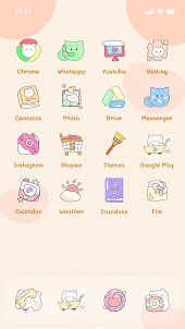 Wow Jazzy Cat Icon Pack