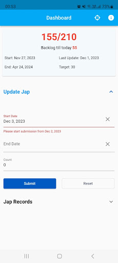 Android application Naam Jap Tracker screenshort