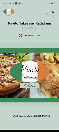 Android application Pineto Takeaway Rathdrum screenshort