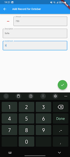 Expense Manager Screen 2