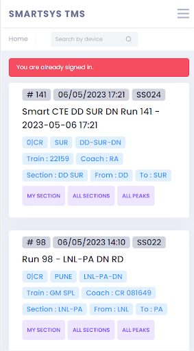 Smartsys TMS Screen 2