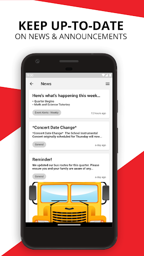 Android application Page High School screenshort