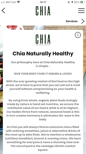 Android application Chia Naturally Healthy screenshort