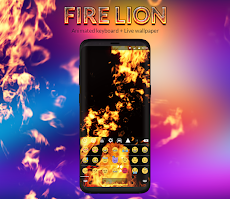 Fire Lion Keyboard + Wallpaperのおすすめ画像2