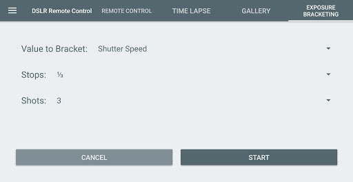 DSLR Remote Control Screen 3