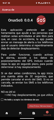 Vista previa de la aplicación