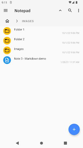 Android application Notepad.Lite screenshort