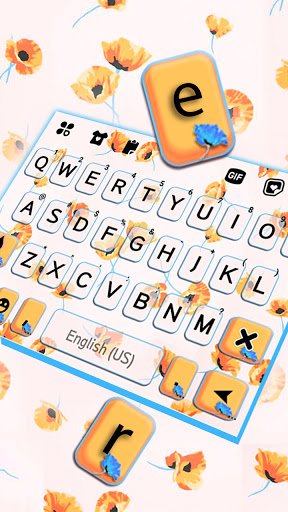 Flower Wallpaper Keyboard Back Screen 2