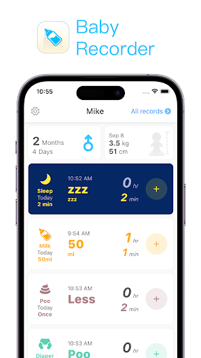 Screenshot of Baby Growth Recorder