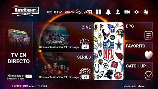 Android application Inter tv screenshort