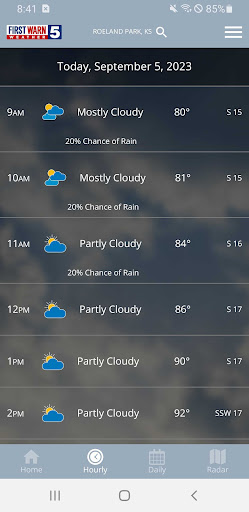 KCTV5 First Warn 5 Weather Screen 2