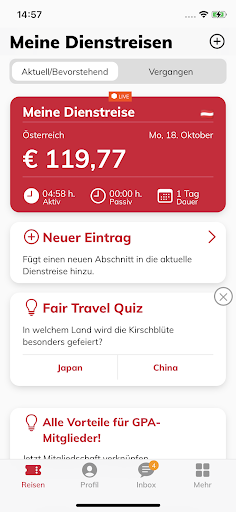 Android application Fair Travel - Dienstreise App screenshort