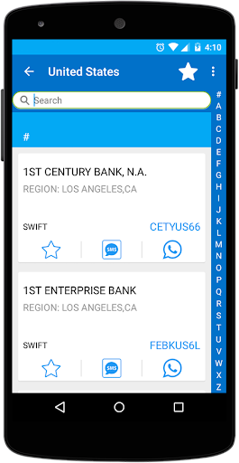 Bank SWIFT Code: 200+Countries Screen 2