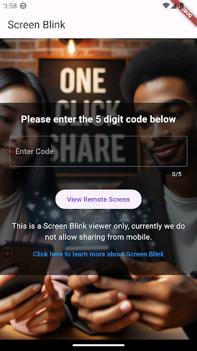 Android application Screen Blink screenshort