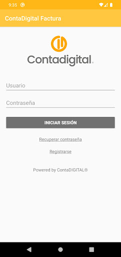 Android application Factura CONTADORES screenshort