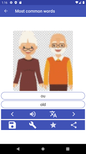 Android application Learn Afrikaans Language screenshort