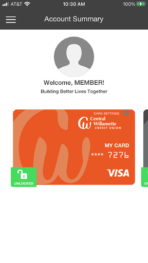 CW Card Controls Screen 2