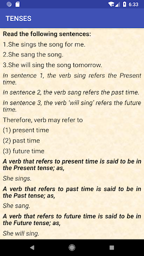 English Tenses Screen 3