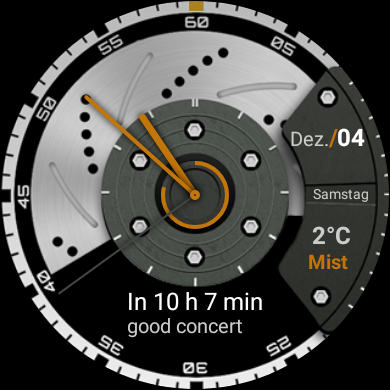 Android application Metal watchface screenshort