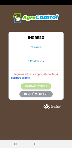 Android application AgroControl screenshort
