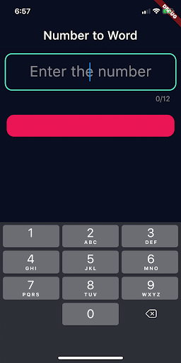 Numbers to Words Screen 2
