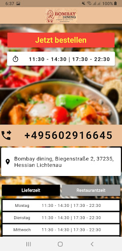 Bombay Dining Indisches Screen 2