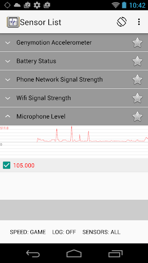 SensorList Pro Screen 2