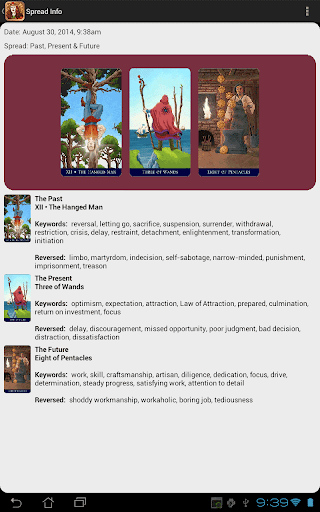 Screenshot of Llewellyn's Classic Tarot