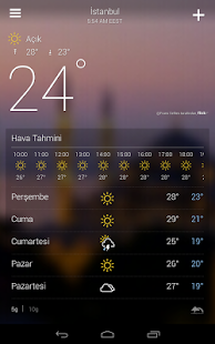 Yahoo Hava Durumu Screenshot