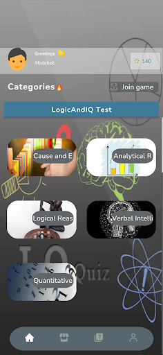 Android application Logic and IQ Test screenshort