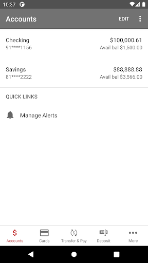 Premier Financial Credit Union Screen 3
