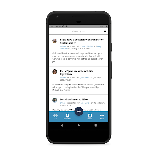 Android application Stakeholder Engagement Tool (S screenshort