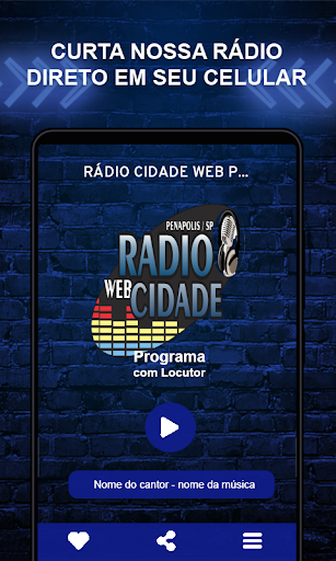 Android application RÁDIO CIDADE WEB PENÁPOLIS screenshort