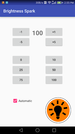 Android application Brightness Spark screenshort