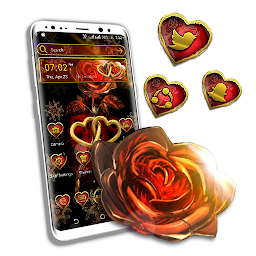 Icon image Golden Heart Rose Theme