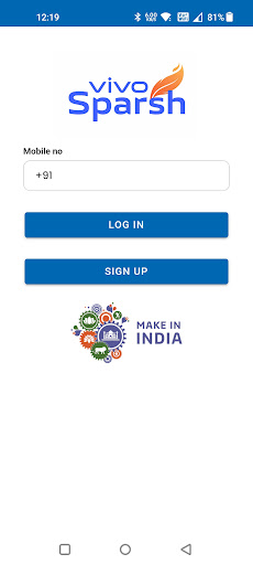 Android application Vivo Sparsh screenshort